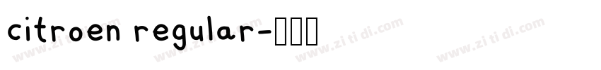 citroen regular字体转换